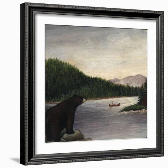 North Woods Bear II-David Cater Brown-Framed Art Print