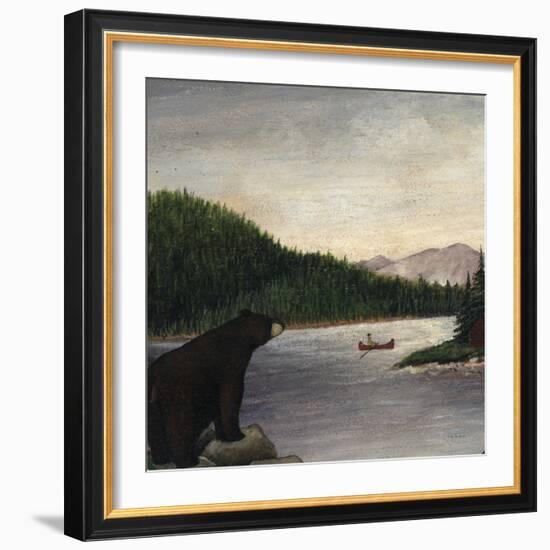 North Woods Bear II-David Cater Brown-Framed Art Print