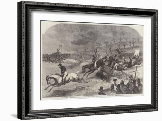 Northampton Steeplechases, Grand Military Gold Cup, the Last Leap-Harrison William Weir-Framed Giclee Print