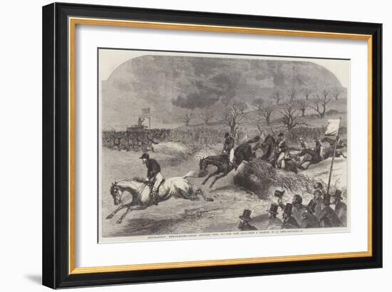 Northampton Steeplechases, Grand Military Gold Cup, the Last Leap-Harrison William Weir-Framed Giclee Print