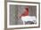 Northern Cardinal (Cardinalis Cardinalis) Adult Feeding in Snow-Larry Ditto-Framed Photographic Print