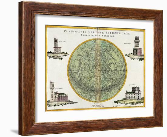 Northern Celestial Planisphere, 1777-Science Source-Framed Giclee Print