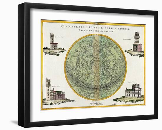 Northern Celestial Planisphere, 1777-Science Source-Framed Giclee Print