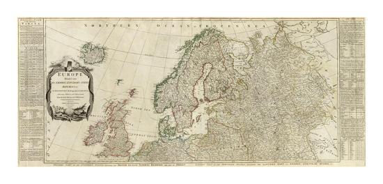 Northern Europe Divided Into Its Empires Kingdoms States Republics C 1787 Art Print Thomas Kitchin Art Com
