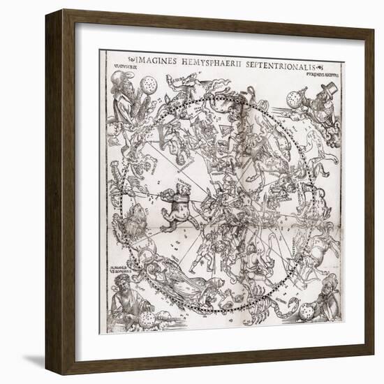 Northern Hemisphere Star Chart, 1537-Middle Temple Library-Framed Photographic Print