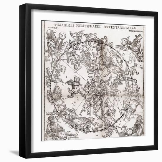 Northern Hemisphere Star Chart, 1537-Middle Temple Library-Framed Photographic Print