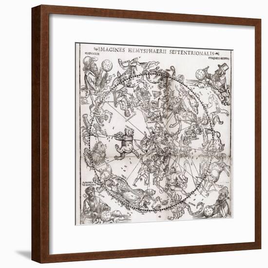 Northern Hemisphere Star Chart, 1537-Middle Temple Library-Framed Photographic Print