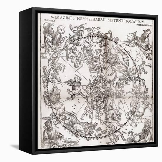 Northern Hemisphere Star Chart, 1537-Middle Temple Library-Framed Premier Image Canvas