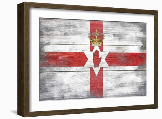 Northern Ireland Country Flag - Barnwood Painting-Lantern Press-Framed Art Print