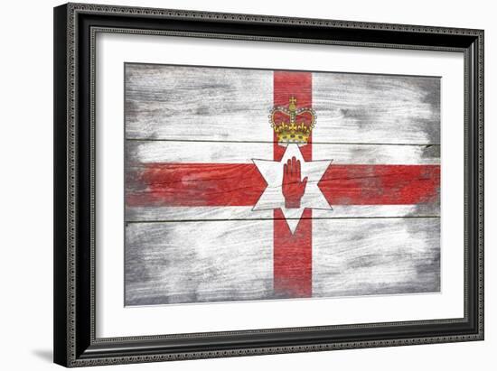 Northern Ireland Country Flag - Barnwood Painting-Lantern Press-Framed Art Print