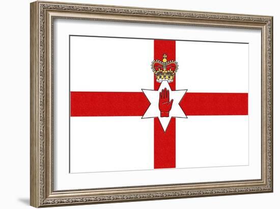 Northern Ireland Country Flag - Letterpress-Lantern Press-Framed Art Print