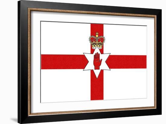 Northern Ireland Country Flag - Letterpress-Lantern Press-Framed Art Print