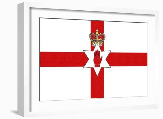 Northern Ireland Country Flag - Letterpress-Lantern Press-Framed Art Print