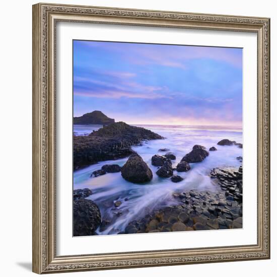 Northern Ireland, County antrim, Giants causeway at dusk-Shaun Egan-Framed Photographic Print