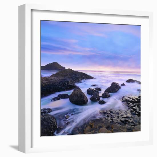 Northern Ireland, County antrim, Giants causeway at dusk-Shaun Egan-Framed Photographic Print