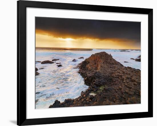 Northern Ireland, County antrim, Giants causeway at sunset-Shaun Egan-Framed Photographic Print