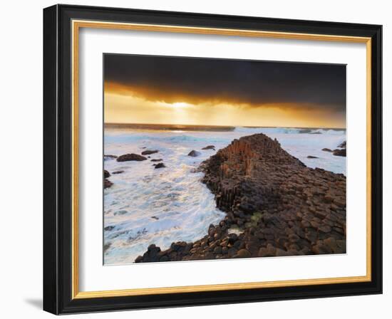 Northern Ireland, County antrim, Giants causeway at sunset-Shaun Egan-Framed Photographic Print