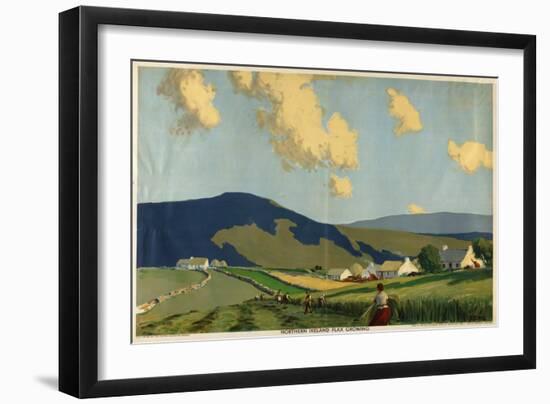 Northern Ireland - Flax Growing, from the Series 'The Home Countries First'-James Humbert Craig-Framed Giclee Print