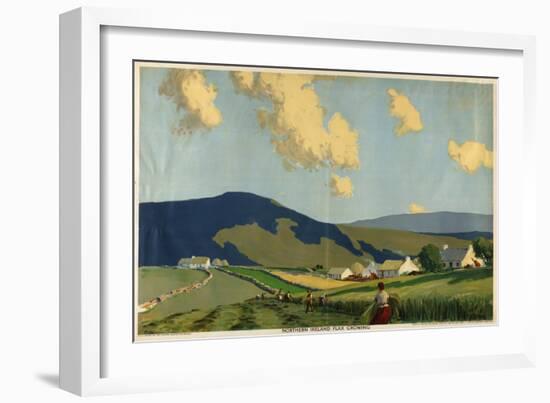 Northern Ireland - Flax Growing, from the Series 'The Home Countries First'-James Humbert Craig-Framed Giclee Print