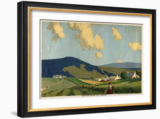 Northern Ireland - Flax Growing, from the Series 'The Home Countries First'-James Humbert Craig-Framed Giclee Print