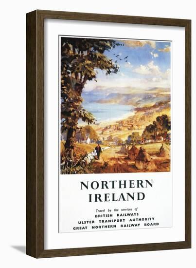 Northern Ireland - Pastoral Scene Man and Dog British Railways Poster-Lantern Press-Framed Art Print