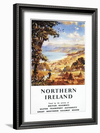 Northern Ireland - Pastoral Scene Man and Dog British Railways Poster-Lantern Press-Framed Art Print