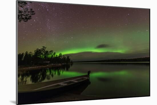 Northern Light or Aurora Borealis Nellim Near Inari Lake Lapland Finland-Renato Granieri-Mounted Photographic Print