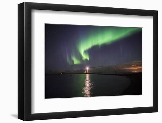 Northern Lights (Aurora Borealis) at Grotta Island Lighthouse, Polar Regions-Matthew Williams-Ellis-Framed Photographic Print