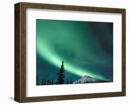 Northern Lights, Aurora Borealis, Brooks Range, Arctic National Wildlife Refuge, Alaska, USA-Steve Kazlowski-Framed Photographic Print