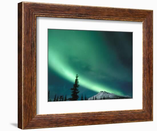 Northern Lights, Aurora Borealis, Brooks Range, Arctic National Wildlife Refuge, Alaska, USA-Steve Kazlowski-Framed Photographic Print