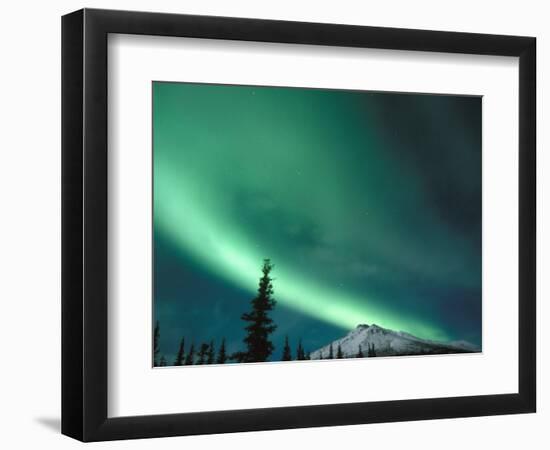 Northern Lights, Aurora Borealis, Brooks Range, Arctic National Wildlife Refuge, Alaska, USA-Steve Kazlowski-Framed Photographic Print