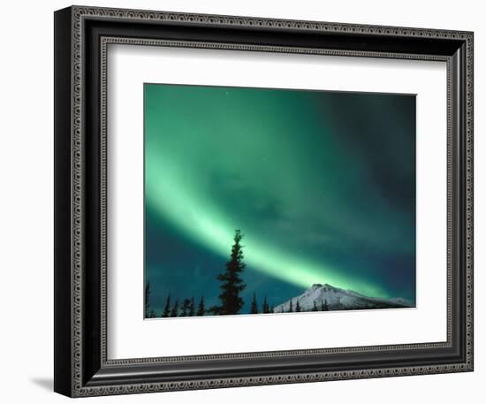 Northern Lights, Aurora Borealis, Brooks Range, Arctic National Wildlife Refuge, Alaska, USA-Steve Kazlowski-Framed Photographic Print