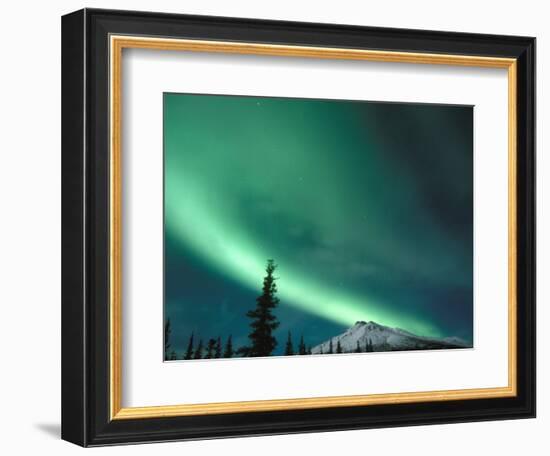 Northern Lights, Aurora Borealis, Brooks Range, Arctic National Wildlife Refuge, Alaska, USA-Steve Kazlowski-Framed Photographic Print