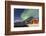 Northern Lights (Aurora Borealis) Illuminate Snowy Peaks and Wooden Cabin on a Starry Night-Roberto Moiola-Framed Photographic Print