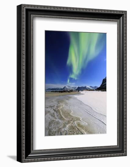 Northern Lights (Aurora Borealis) on Gymsoyan Sky-Roberto Moiola-Framed Photographic Print