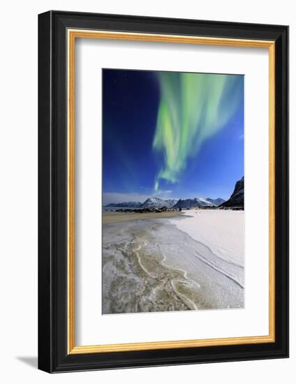 Northern Lights (Aurora Borealis) on Gymsoyan Sky-Roberto Moiola-Framed Photographic Print