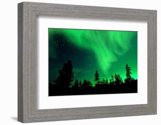 Northern Lights Aurora Borealis-SurangaWeeratunga-Framed Photographic Print