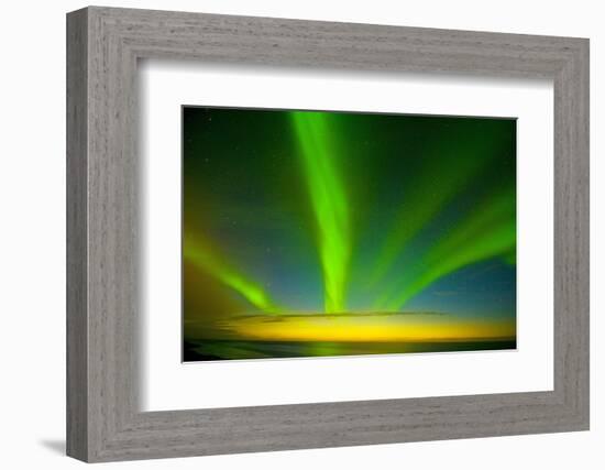 Northern Lights, Beaufort Sea, ANWR, Alaska, USA-Steve Kazlowski-Framed Photographic Print