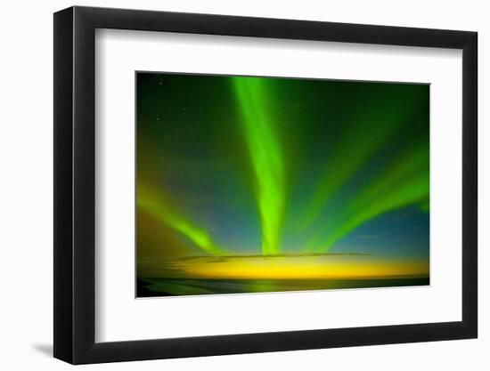 Northern Lights, Beaufort Sea, ANWR, Alaska, USA-Steve Kazlowski-Framed Photographic Print