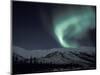 Northern Lights Curtain of Green and Yellow, Brooks Range, Alaska, USA-Hugh Rose-Mounted Photographic Print