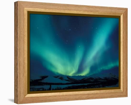 Northern Lights, Endicott Mountains in the Brooks Range, Alaska-Hugh Rose-Framed Premier Image Canvas