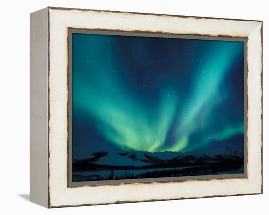 Northern Lights, Endicott Mountains in the Brooks Range, Alaska-Hugh Rose-Framed Premier Image Canvas