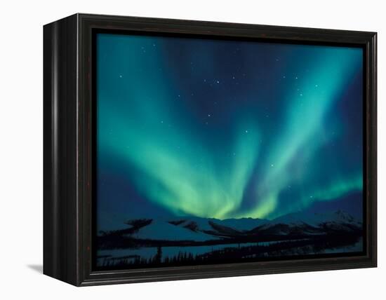 Northern Lights, Endicott Mountains in the Brooks Range, Alaska-Hugh Rose-Framed Premier Image Canvas