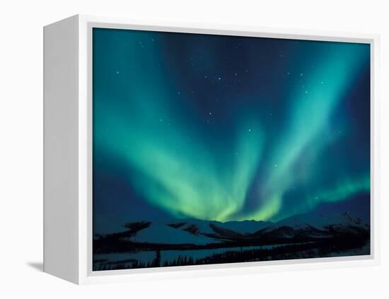 Northern Lights, Endicott Mountains in the Brooks Range, Alaska-Hugh Rose-Framed Premier Image Canvas