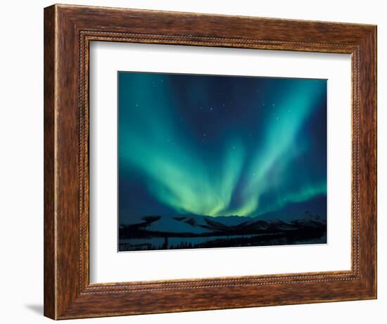 Northern Lights, Endicott Mountains in the Brooks Range, Alaska-Hugh Rose-Framed Photographic Print