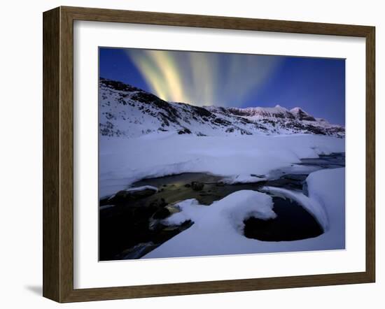 Northern Lights in Skittendalen Valley, Troms County, Norway-Stocktrek Images-Framed Photographic Print