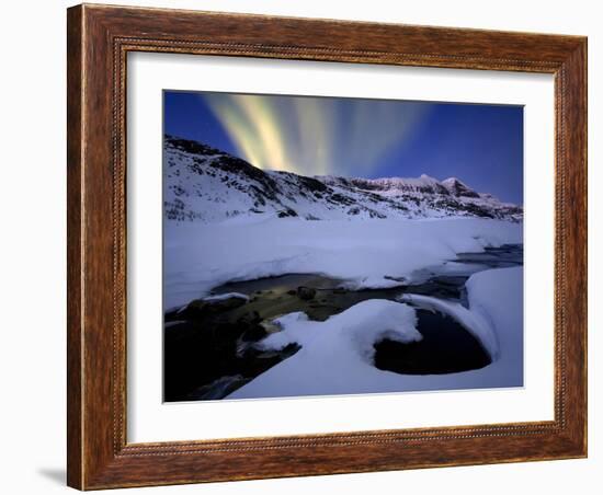 Northern Lights in Skittendalen Valley, Troms County, Norway-Stocktrek Images-Framed Photographic Print