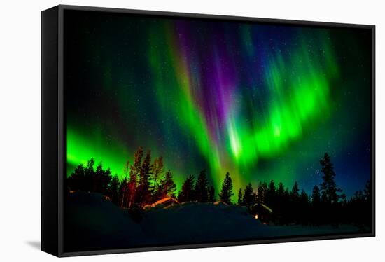 Northern Lights, Lapland, Sweden-null-Framed Stretched Canvas