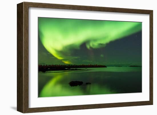 Northern Lights Near Eggum, Aurora Borealis, Eggum, Lofoten, Norway-Sonja Jordan-Framed Photographic Print