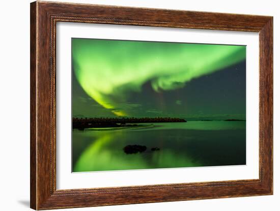 Northern Lights Near Eggum, Aurora Borealis, Eggum, Lofoten, Norway-Sonja Jordan-Framed Photographic Print